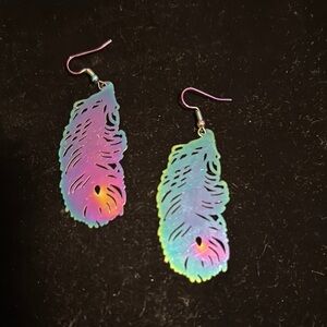 Colorful Feather Earrings